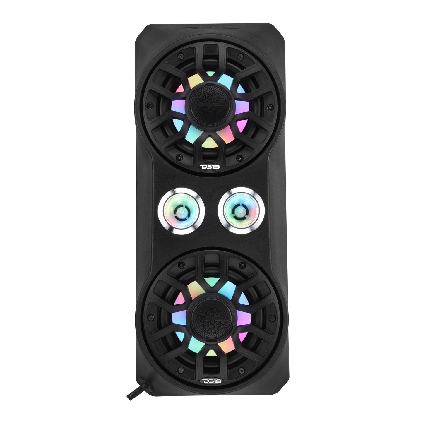Polaris RZR Pro Waterfall Center Console Enclosure for 2020+ Models – Preloaded with 6.5" Speakers & 2.3" Tweeters | Digital LED Lights.