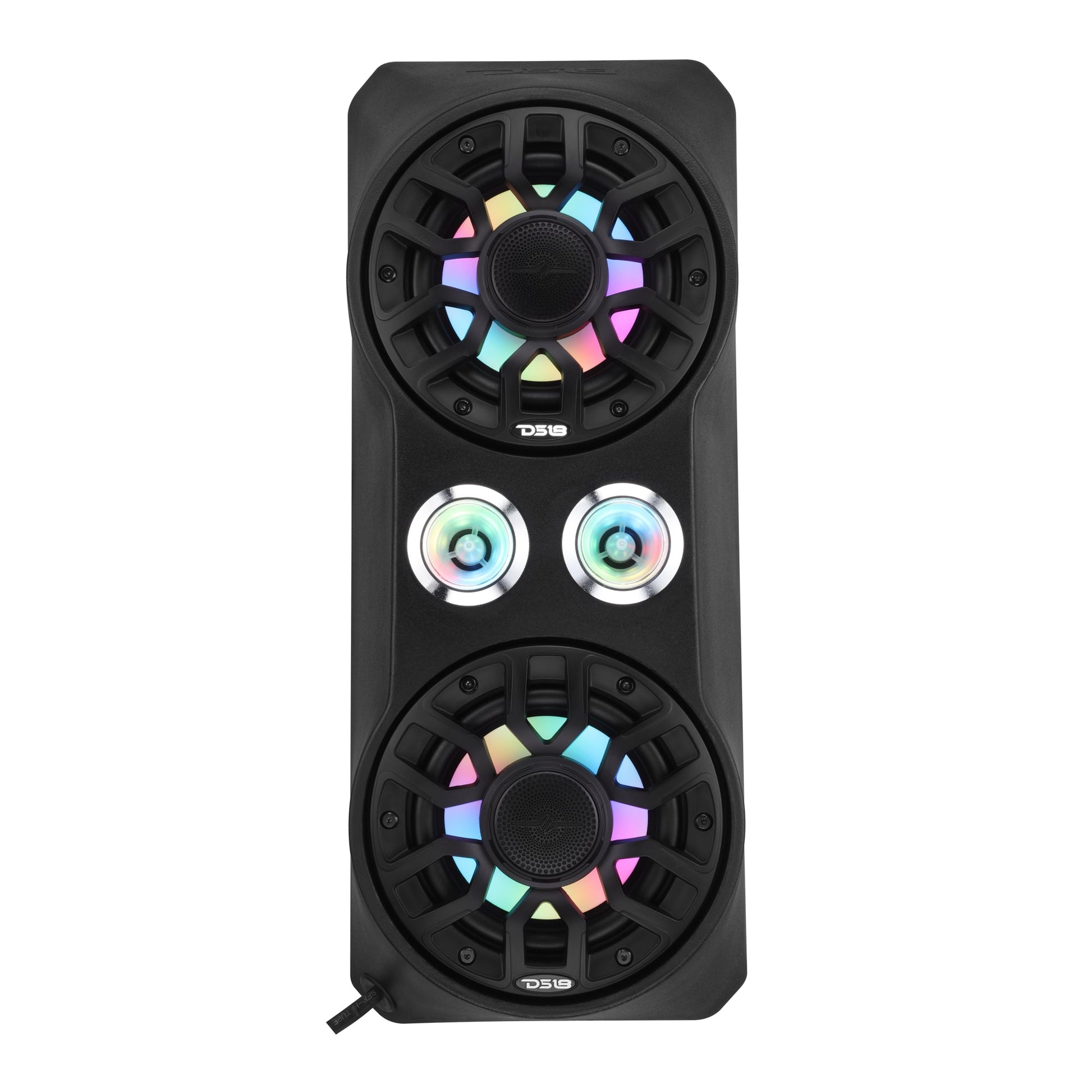 Polaris RZR Pro Waterfall Center Console Enclosure for 2020+ Models – Preloaded with 6.5" Speakers & 2.3" Tweeters | Digital LED Lights.