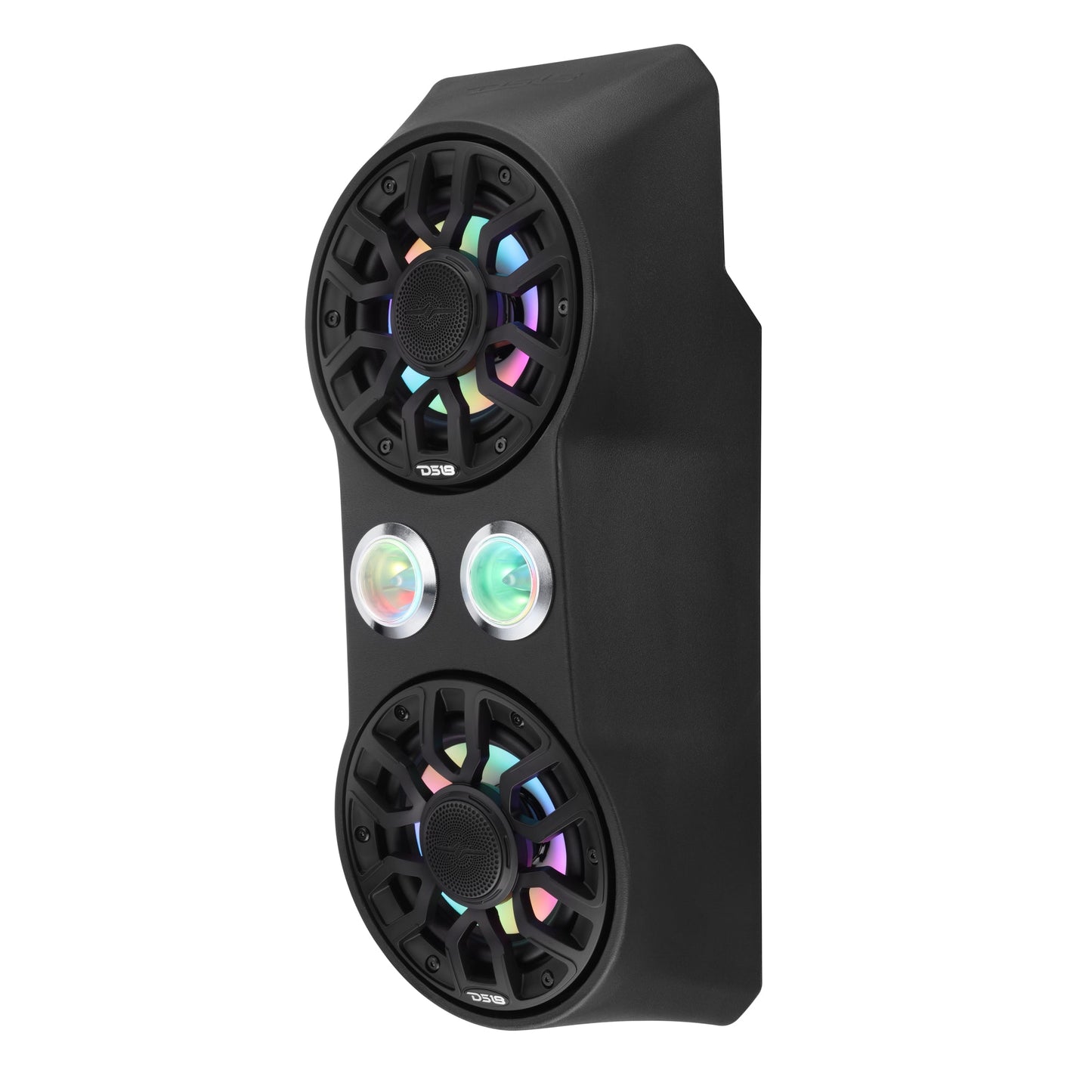 Polaris RZR Pro Waterfall Center Console Enclosure for 2020+ Models – Preloaded with 6.5" Speakers & 2.3" Tweeters | Digital LED Lights.