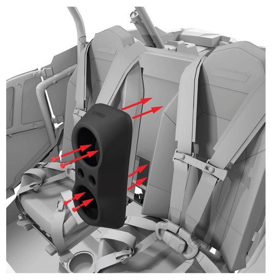 Polaris RZR Waterfall Center Console 2 X 6.5" Speakers & 2 X 2.2" Bullet Tweeter Empty Enclosure.