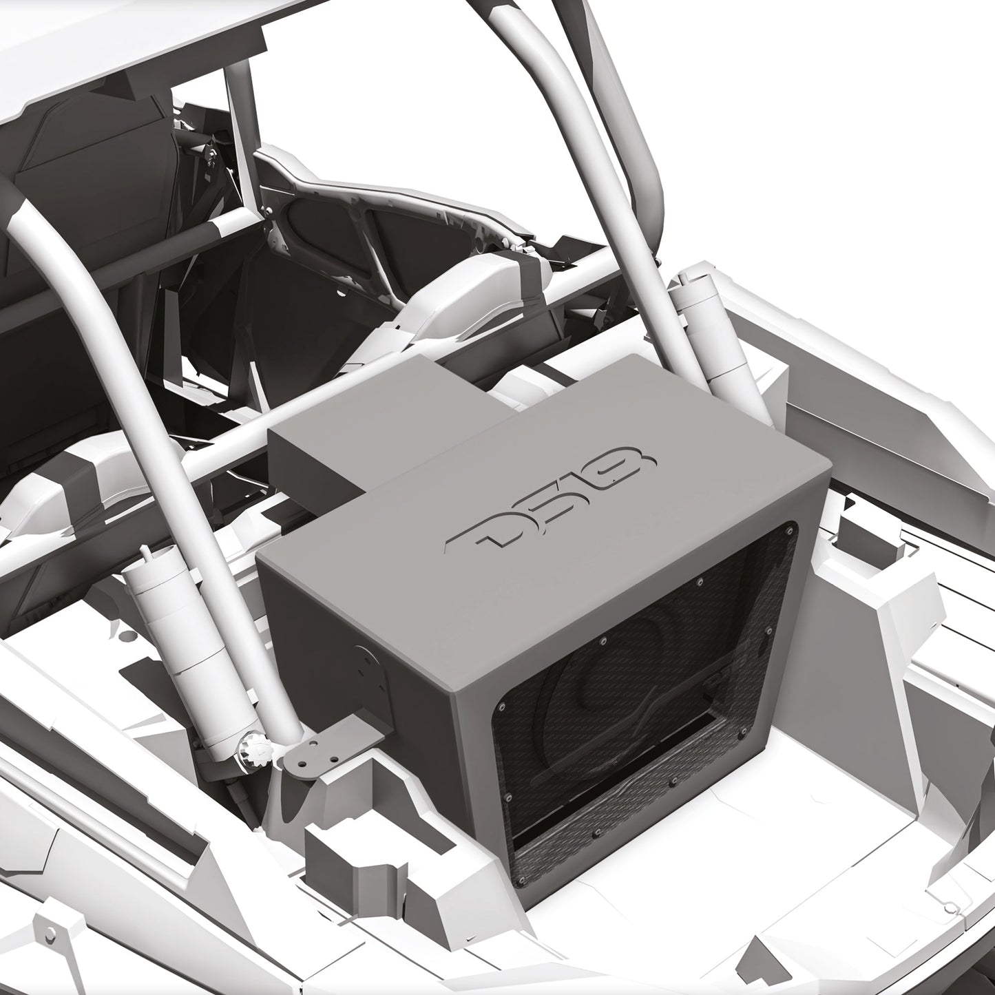 Polaris RZR PRO/XP 10" Bandpass Subwoofer Enclosure for Rear Cargo Box with Digital LED Lights | EXL-X10.2D Preloaded.