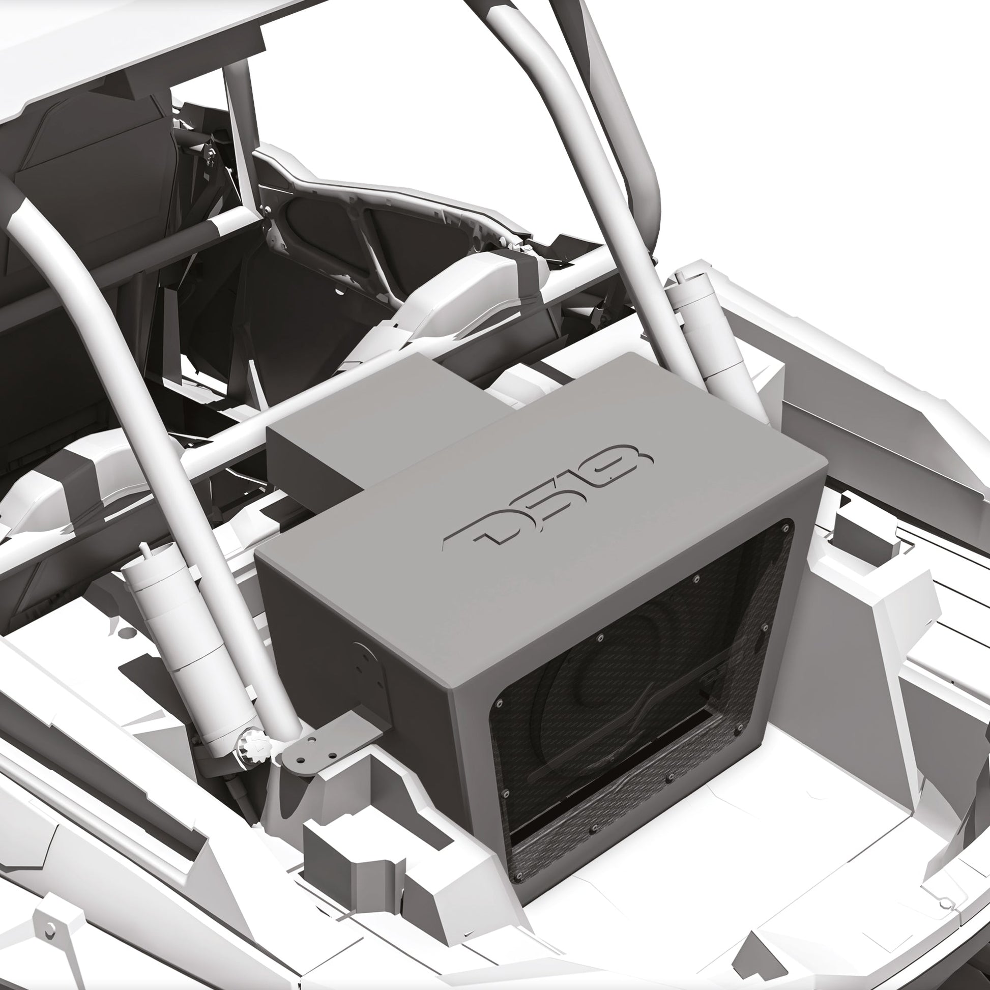 Polaris RZR PRO/XP 10" Bandpass Subwoofer Enclosure for Rear Cargo Box with Digital LED Lights | EXL-X10.2D Preloaded.