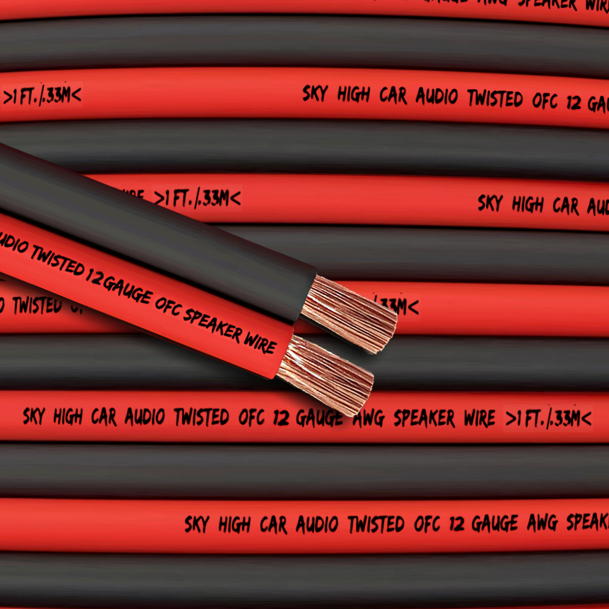 Sky High Car Audio OFC 12 Gauge Speaker Wire 100 ft