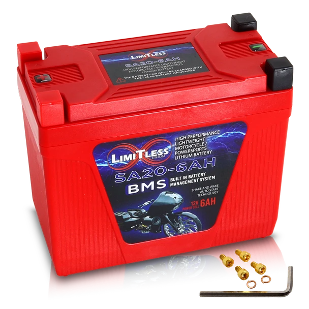 Limitless Lithium Shake Awake 20 Case 6Ah Smart Powersports Battery