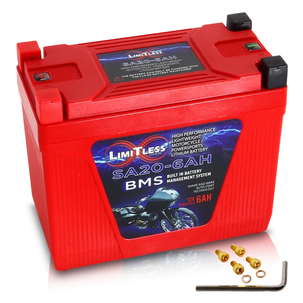 Limitless Lithium Shake Awake 20 Case 6Ah Smart Powersports Battery