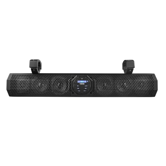 24" Marine Sound Bar Speaker System, 6 Speakers 600 Watts, Bluetooth® v5.0, Rotating Control Panel.