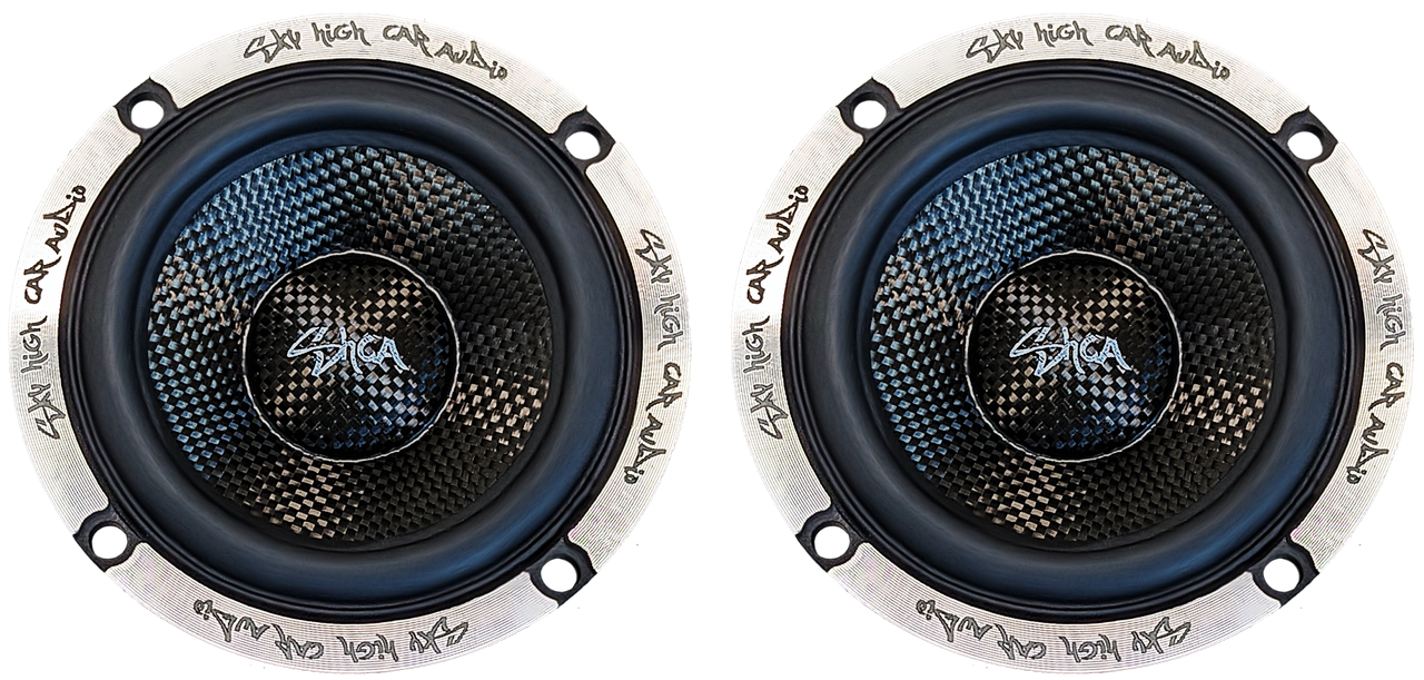 Sky High Car Audio SH-35FE 3.5" Loudspeaker with Carbon Fiber Cone (Pair) - Audio Sellerz