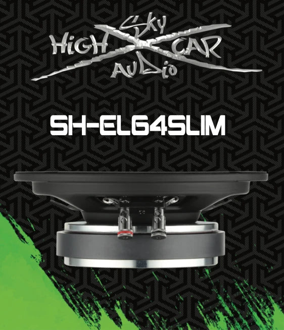 Sky High Car Audio SH-EL64SLIM 6.5" Slim Midrange Loudspeaker – 200W RMS 4 Ohm Single Speaker - Audio Sellerz