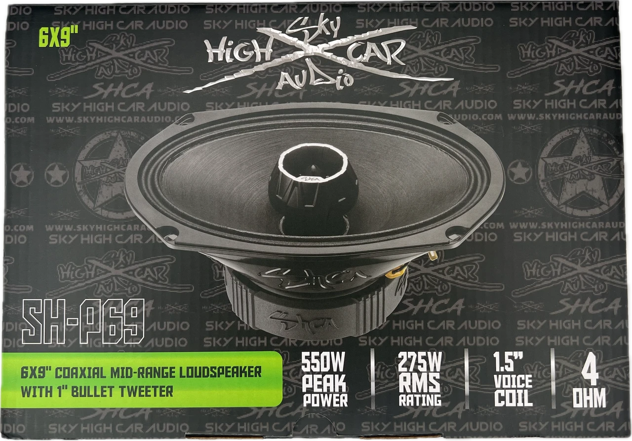 Sky High Car Audio SH-P69 6x9” COAXIAL MID-RANGE LOUDSPEAKER WITH 1" BULLET TWEETER - Audio Sellerz