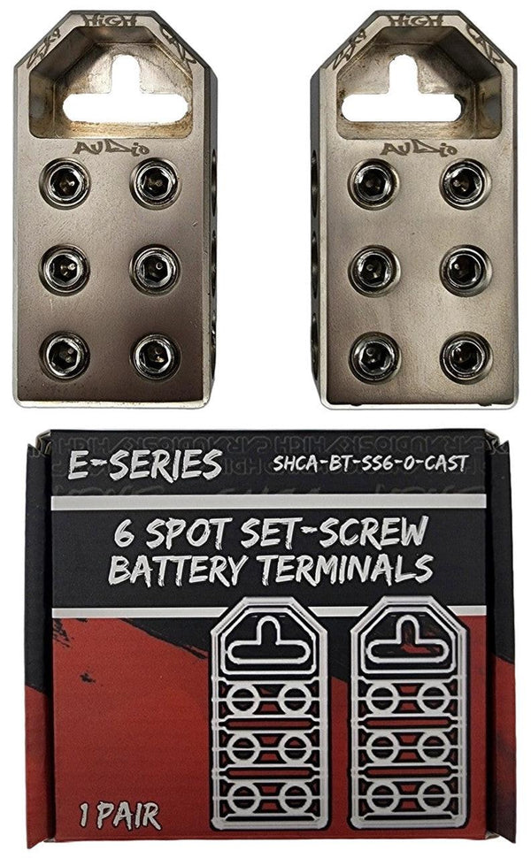 Sky High Car Audio (6) 1/0 Battery Terminals Cast Aluminum - Audio Sellerz