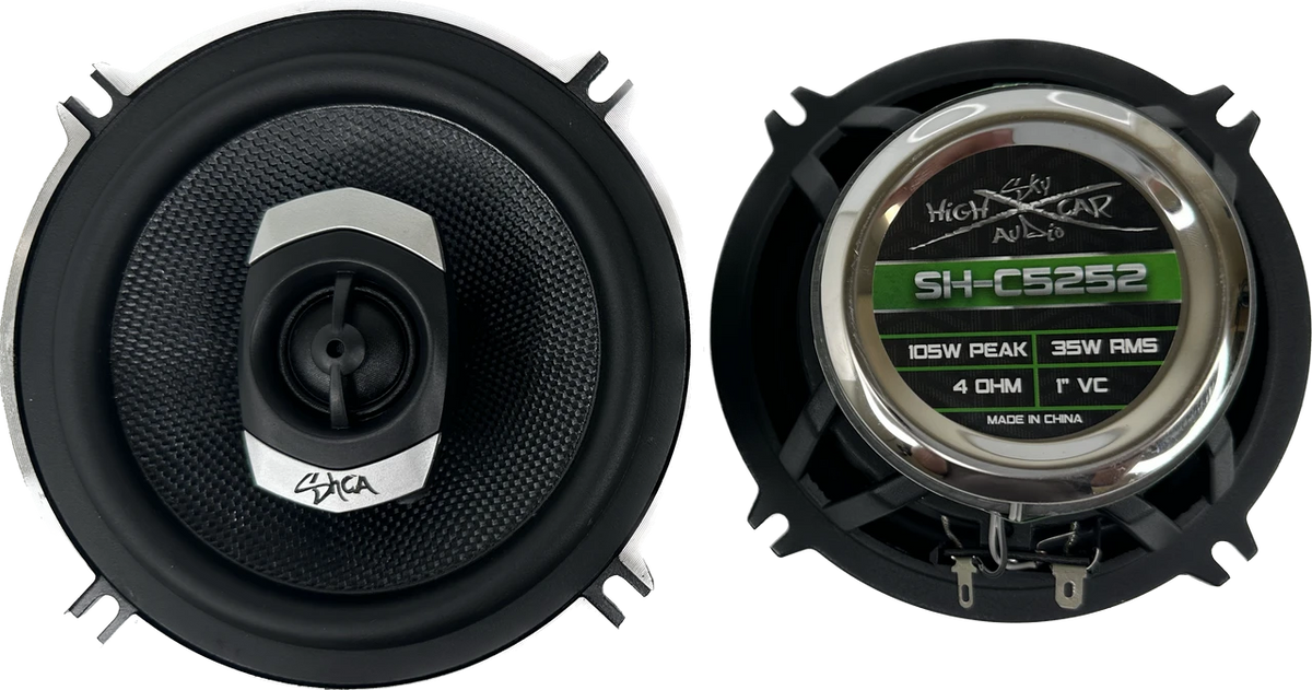 SHCA - C525 5.25" 2-way Coaxial Speakers (Pair) With Glass Fiber Cone - Sold by Audio Sellerz