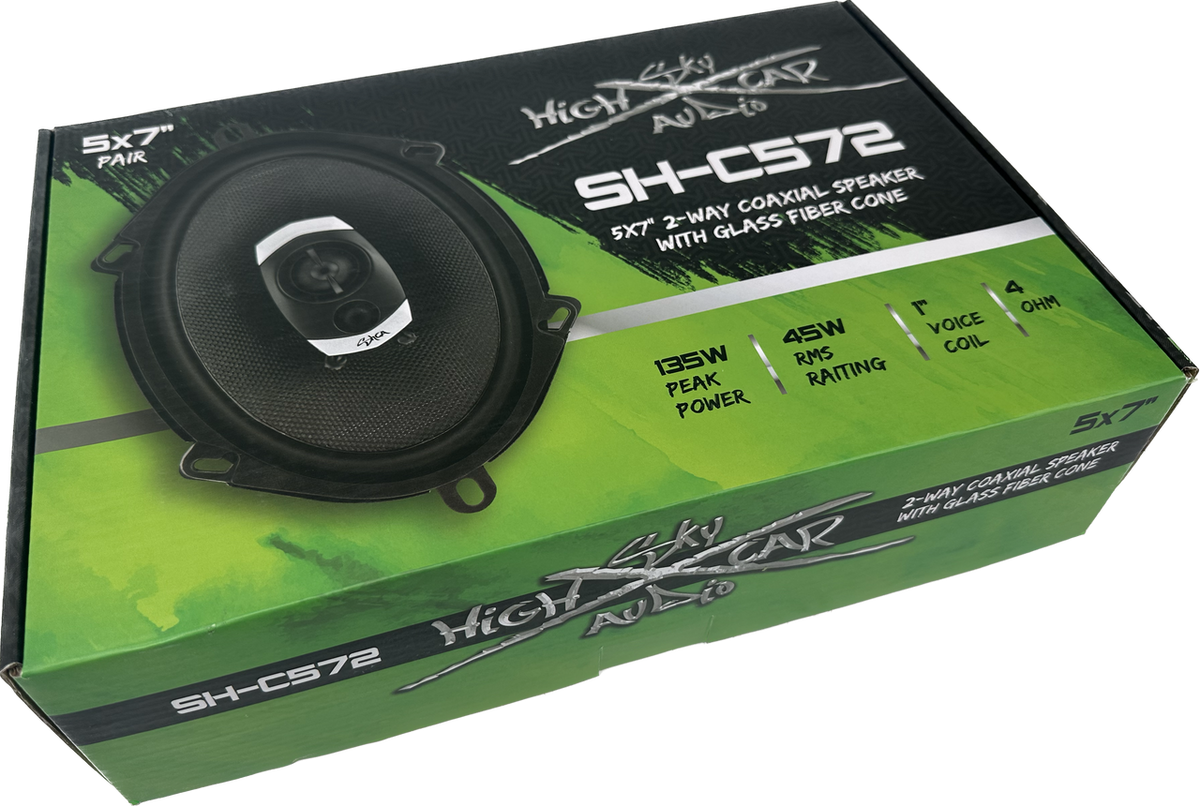 SHCA - C572 5x7" 2-way Coaxial Speakers (Pair) With Glass Fiber Cone - Sold by Audio Sellerz