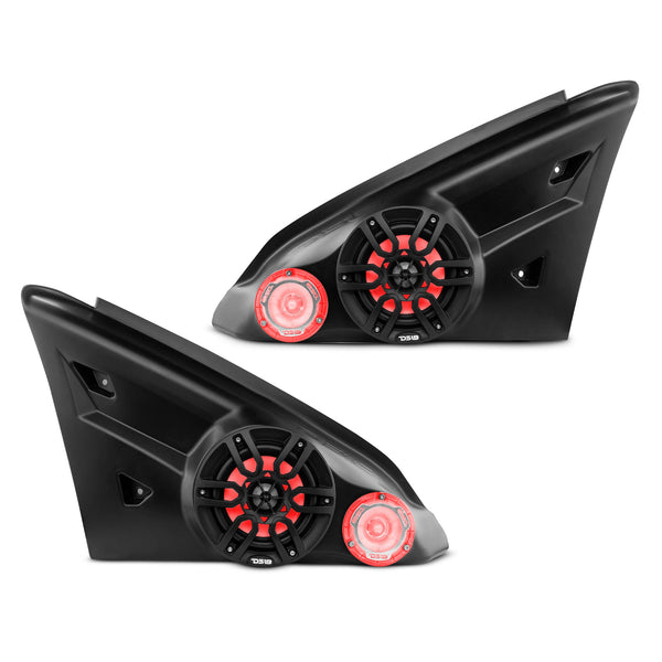 Polaris Slingshot Arm Rest 2 X  6.5" Enclosure With NXL-6/BK and PRO-TW1L | 2015 - Current.