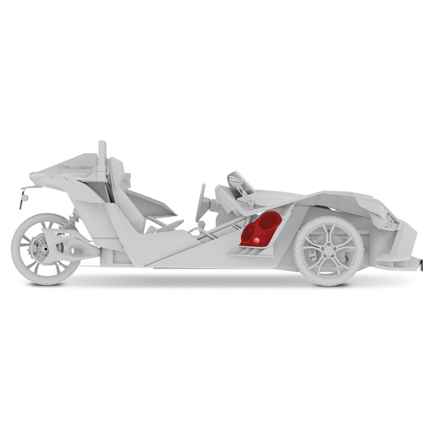 Polaris Slingshot Dual Front Fender 8” Loaded Speaker Pods with Digital - Dual - SLG-F82LD - product image 2 - AudioSellerz