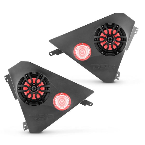 Polaris Slingshot Front Kick Panel 2 X 6.5" Enclosure with NXL-6/BK and PRO-TW1L | 2015 - Current.
