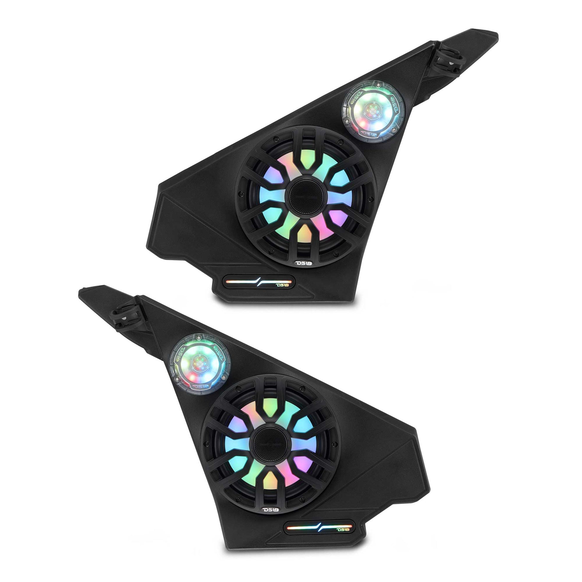 Polaris Slingshot Front Kick Panel Speaker Pods – Loaded with 8" NXL-IQ8/BK Speakers, PRO-TW1LD Tweeters & Digital LED Lights | 2020 - Current.