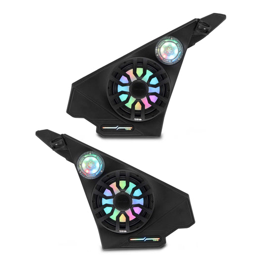 Polaris Slingshot Front Kick Panel Speaker Pods – Loaded with 8" NXL-IQ8/BK Speakers, PRO-TW1LD Tweeters & Digital LED Lights | 2020 - Current.