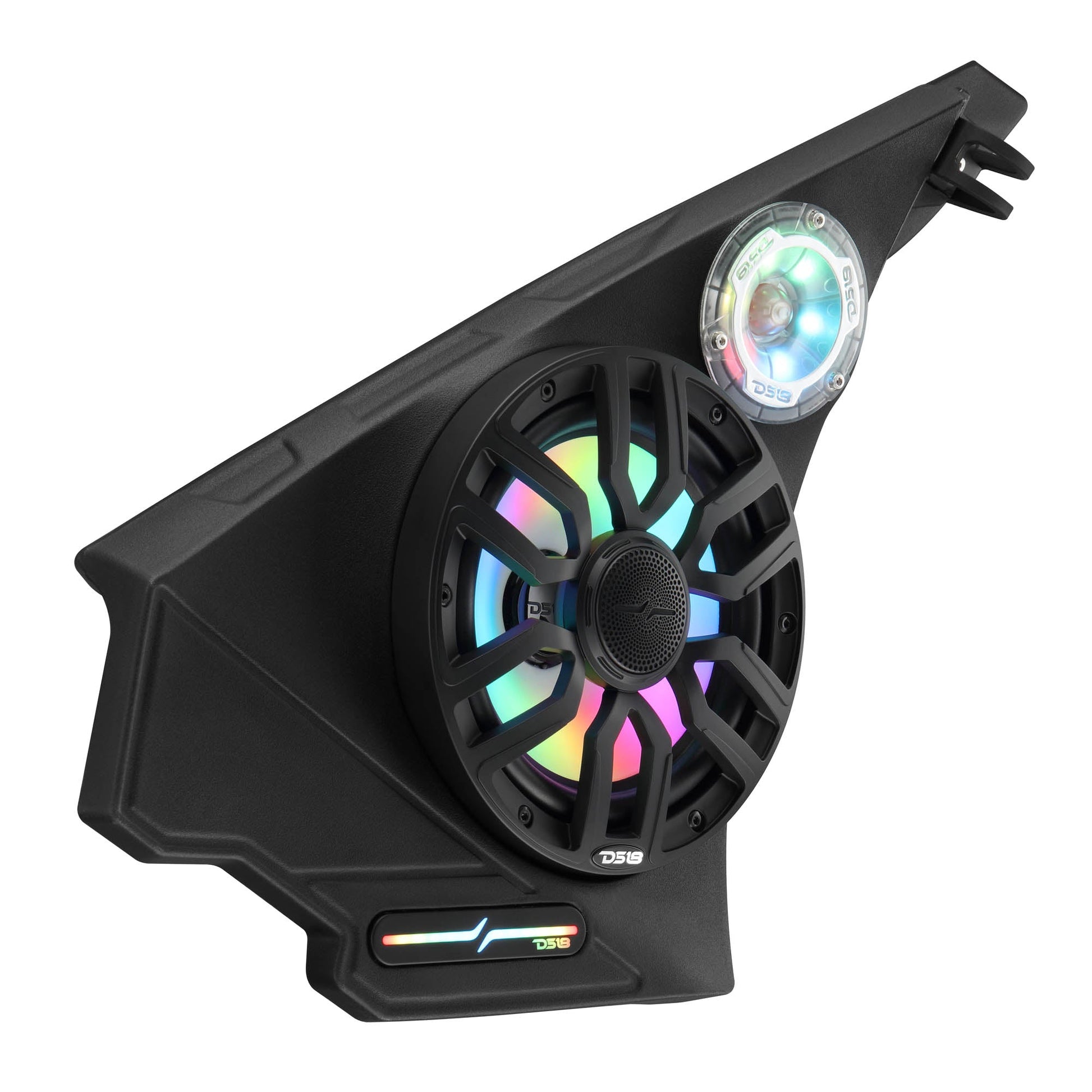 Polaris Slingshot Front Kick Panel Speaker Pods – Loaded with 8" NXL-IQ8/BK Speakers, PRO-TW1LD Tweeters & Digital LED Lights | 2020 - Current.