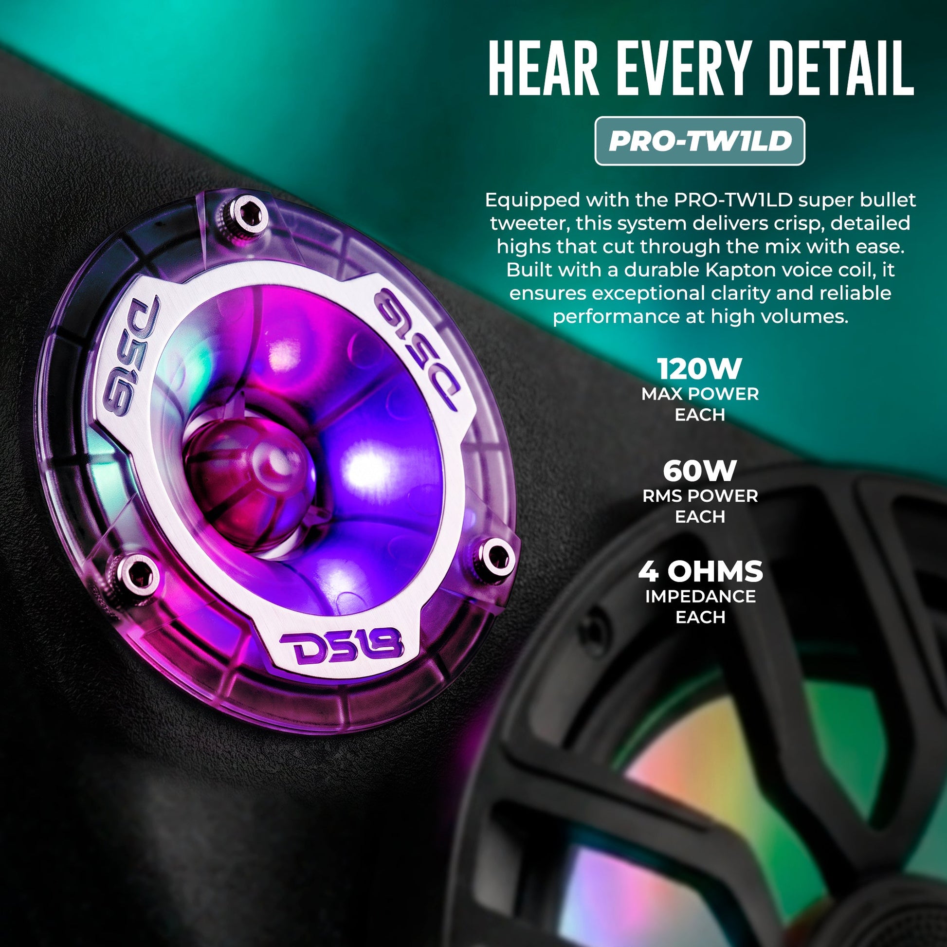 Polaris Slingshot Front Kick Panel Speaker Pods – Loaded with 8" NXL-IQ8/BK Speakers, PRO-TW1LD Tweeters & Digital LED Lights | 2020 - Current.