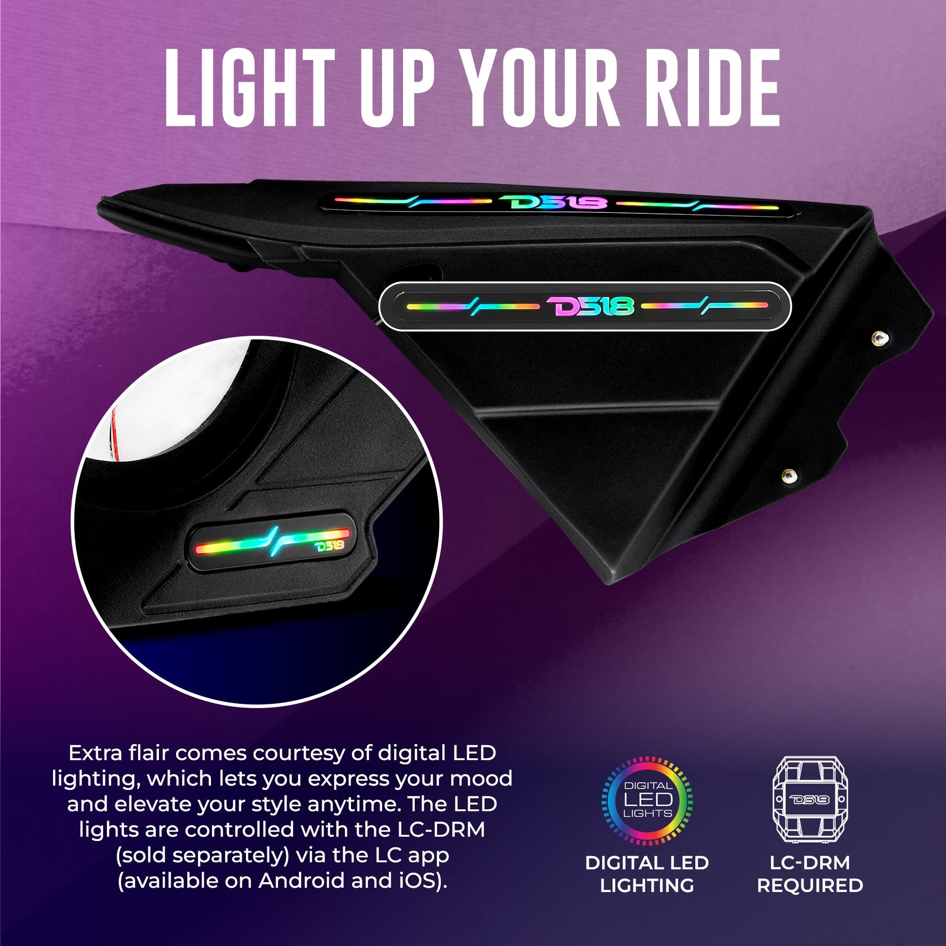 Polaris Slingshot Front Kick Panel Speaker Pods – Empty Enclosure for 8" Speakers and 3.8" Tweeters | 2020 - Current.