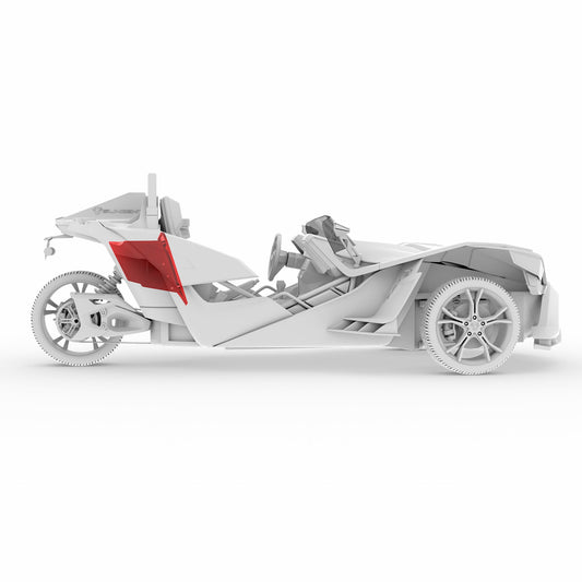 Polaris Slingshot Rear Subwoofer Enclosure Loaded with NXL-IQSUB10/BK and Digital LED Lights | Fits Either Passenger or Driver Side | 2015 - Current.