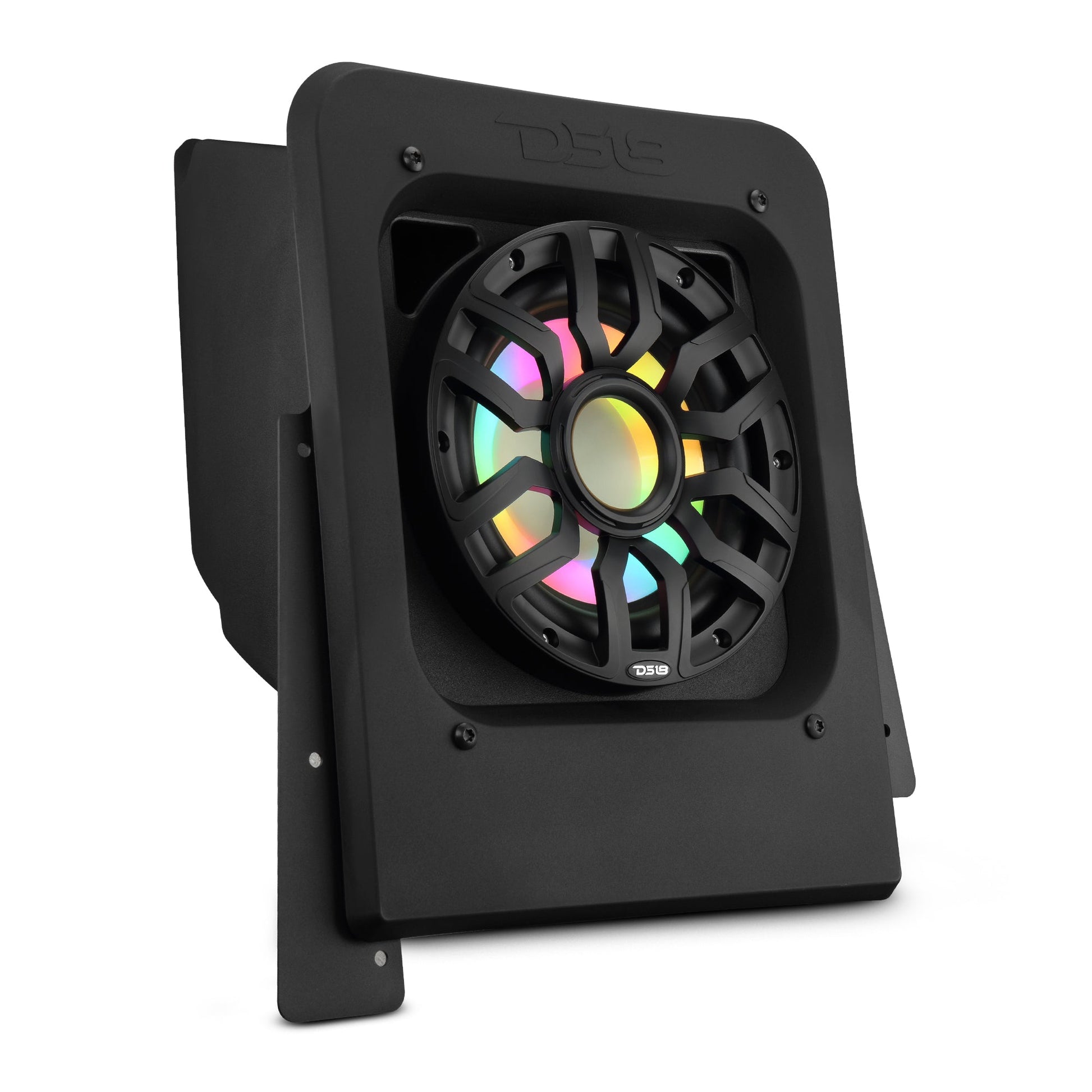 Polaris Slingshot Rear Subwoofer Enclosure Loaded with NXL-IQSUB10/BK and Digital LED Lights | Fits Either Passenger or Driver Side | 2015 - Current.