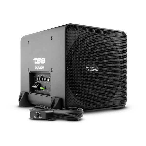 Dual 8" Loaded Amplified High End Aluminum Subwoofer Enclosure 300 Watts Rms.