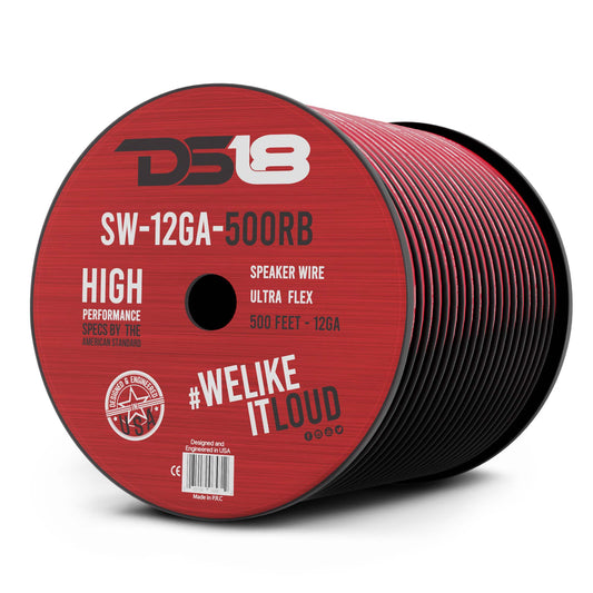 12-GA Speaker Wire 500 Feet - Red.