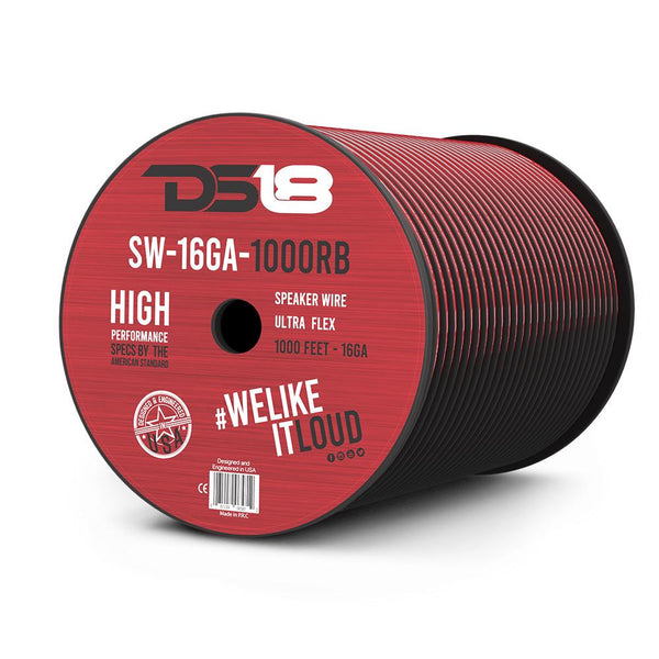 16-GA Speaker Wire 1000 Feet - Red.