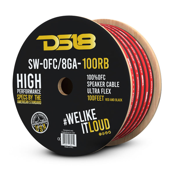 8-GA OFC 100% Copper Speaker Wire 100 Feet.