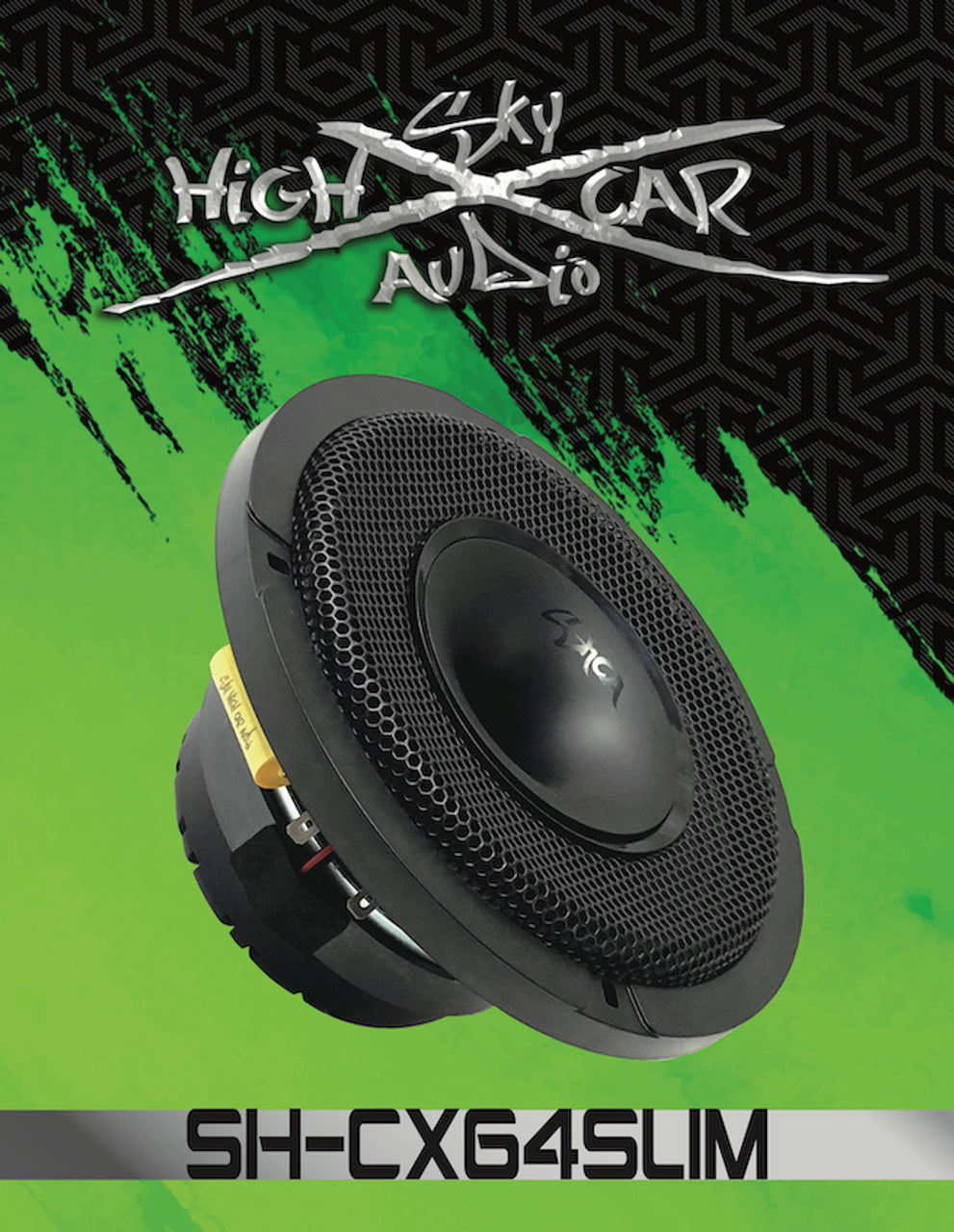 Sky High Car Audio SH-CX64SLIM 6.5" Slim Coaxial Speaker With Compression Driver Horn