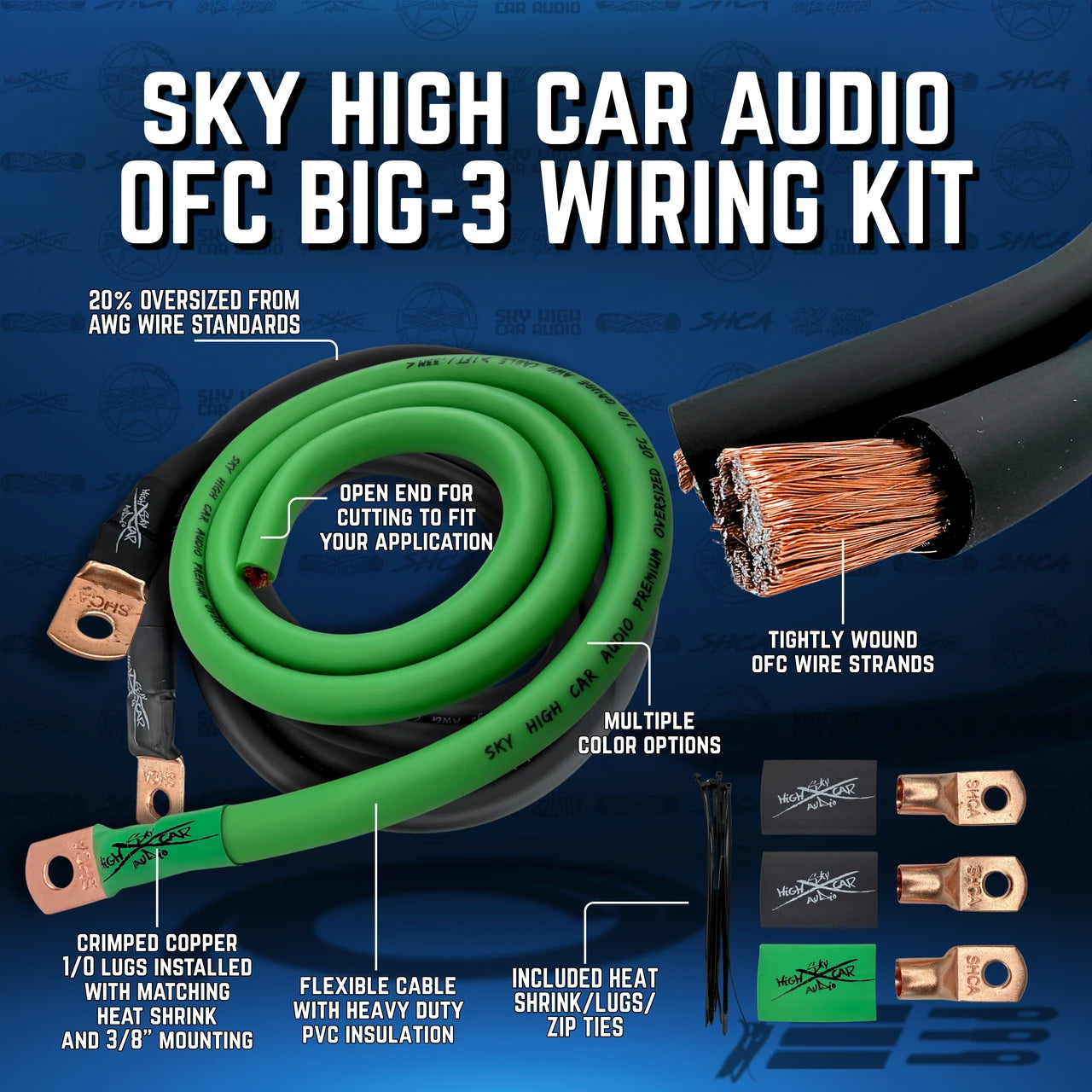 Sky High Car Audio 1/0 OFC Big 3 - Audio Sellerz