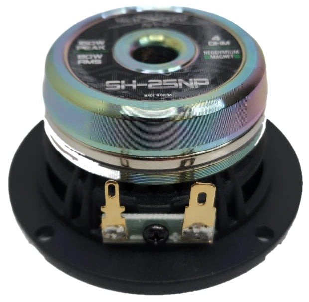 Sky High Car Audio SH-25NP 2.5-inch neodymium midrange speaker pair with carbon-fiber cones