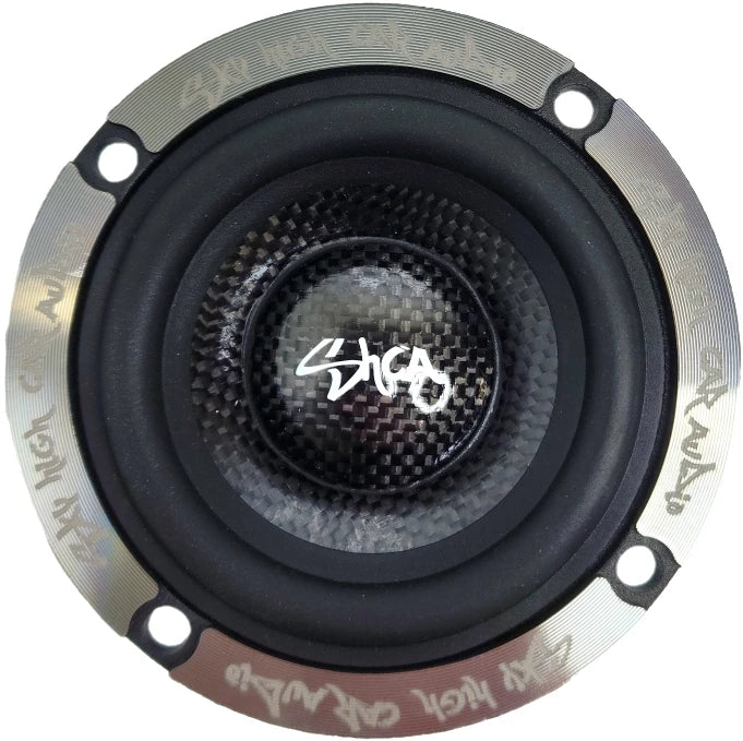 Sky High Car Audio SH-25NP 2.5-inch neodymium midrange speaker pair with carbon-fiber cones