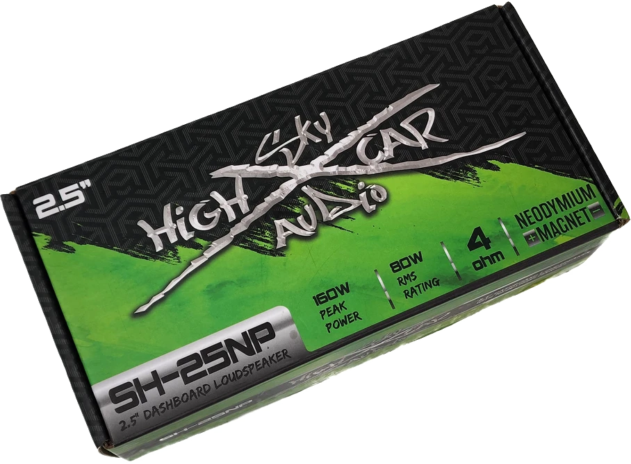 Sky High Car Audio SH-25NP 2.5-inch neodymium midrange speaker pair with carbon-fiber cones
