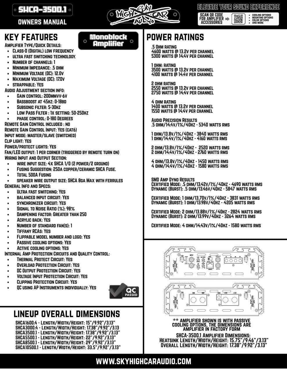 Sky High Car Audio 3500.1 Amplifier - Audio Sellerz