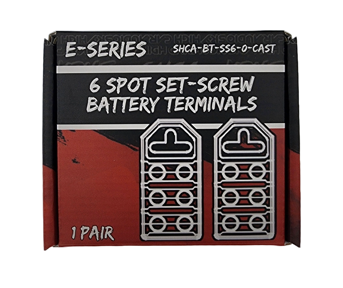 Sky High Car Audio (6) 1/0 Battery Terminals Cast Aluminum - Sold by Audio Sellerz