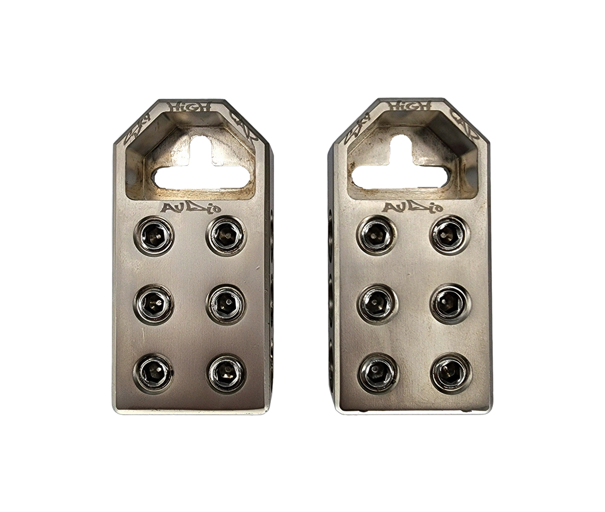 Sky High Car Audio (6) 1/0 or 4 Gauge Cast Battery Terminals – Pair - Sold by Audio Sellerz