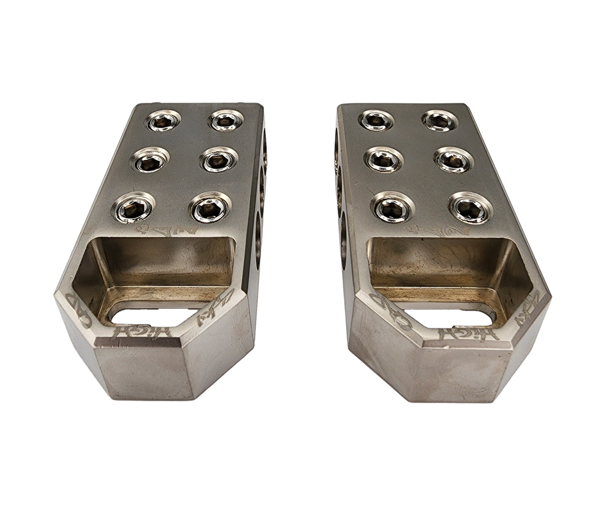 Sky High Car Audio (6) 1/0 or 4 Gauge Cast Battery Terminals – Pair - Sold by Audio Sellerz