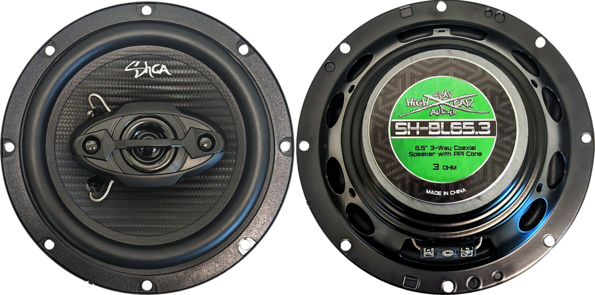 Sky High Car Audio BL65.3 6.5" Coaxial 3 Ohm Speakers Pair - Sold by Audio Sellerz