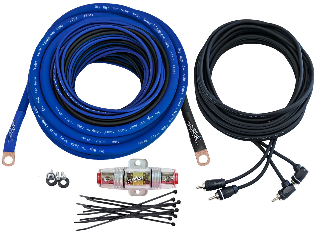 Sky High Car Audio CCA 4 Gauge E-Series Amp Kit - Audio Sellerz