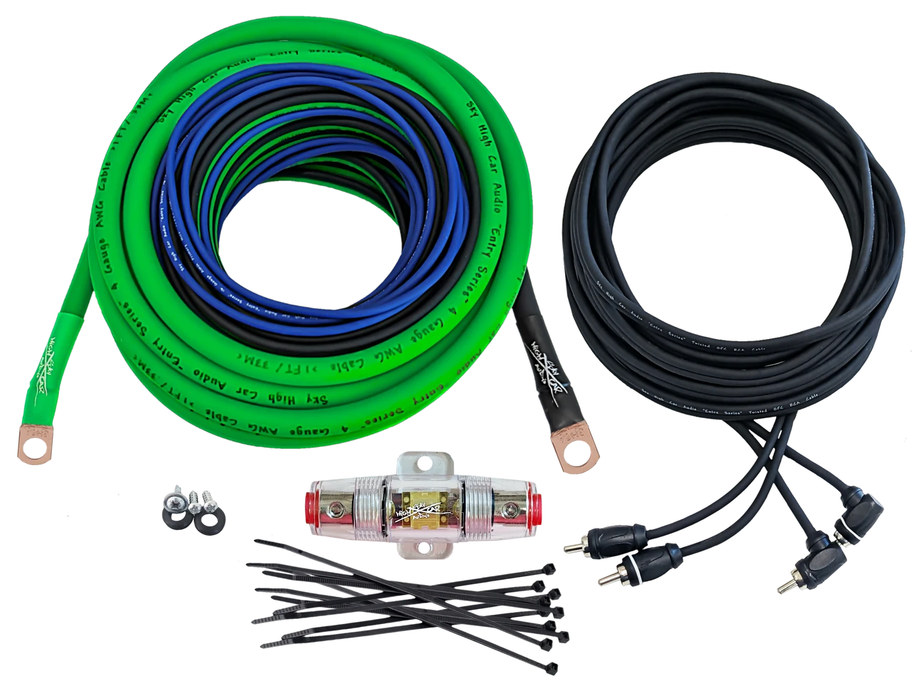 Sky High Car Audio CCA 4 Gauge E-Series Amp Kit - Audio Sellerz