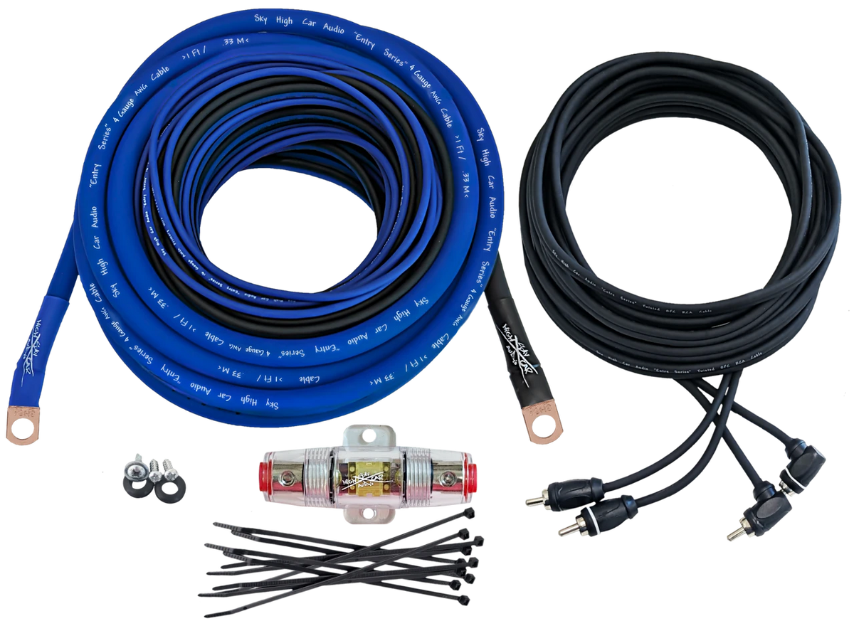 Sky High Car Audio CCA 4 Gauge E-Series Amp Kit - Sold by Audio Sellerz