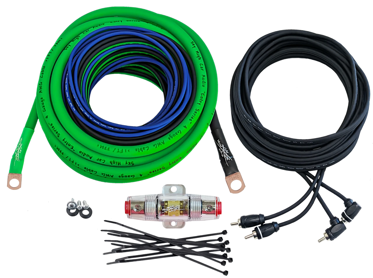 Sky High Car Audio CCA 4 Gauge E-Series Amp Kit - Sold by Audio Sellerz