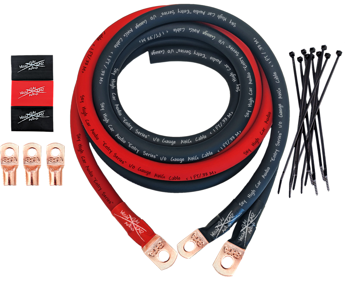 Sky High Car Audio E-Series 1/0 CCA Big 3 Upgrade Kit - Sold by Audio Sellerz