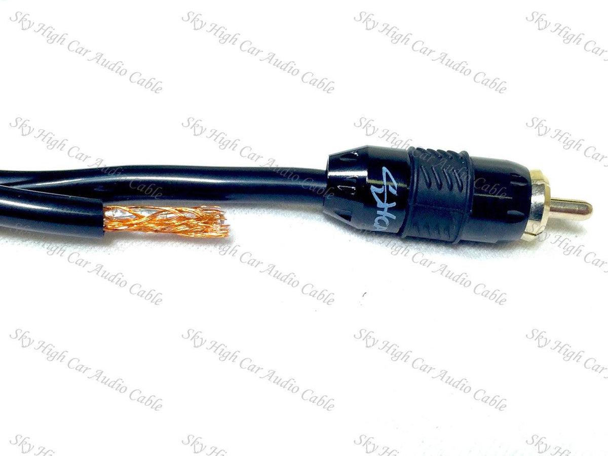 Sky High Car Audio Premium 2-Channel RCA Cables – 1.5ft to 20ft OFC - Sold by Audio Sellerz