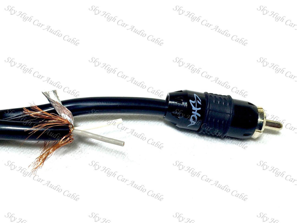 Sky High Car Audio Premium 2-Channel RCA Cables – 1.5ft to 20ft OFC - Sold by Audio Sellerz