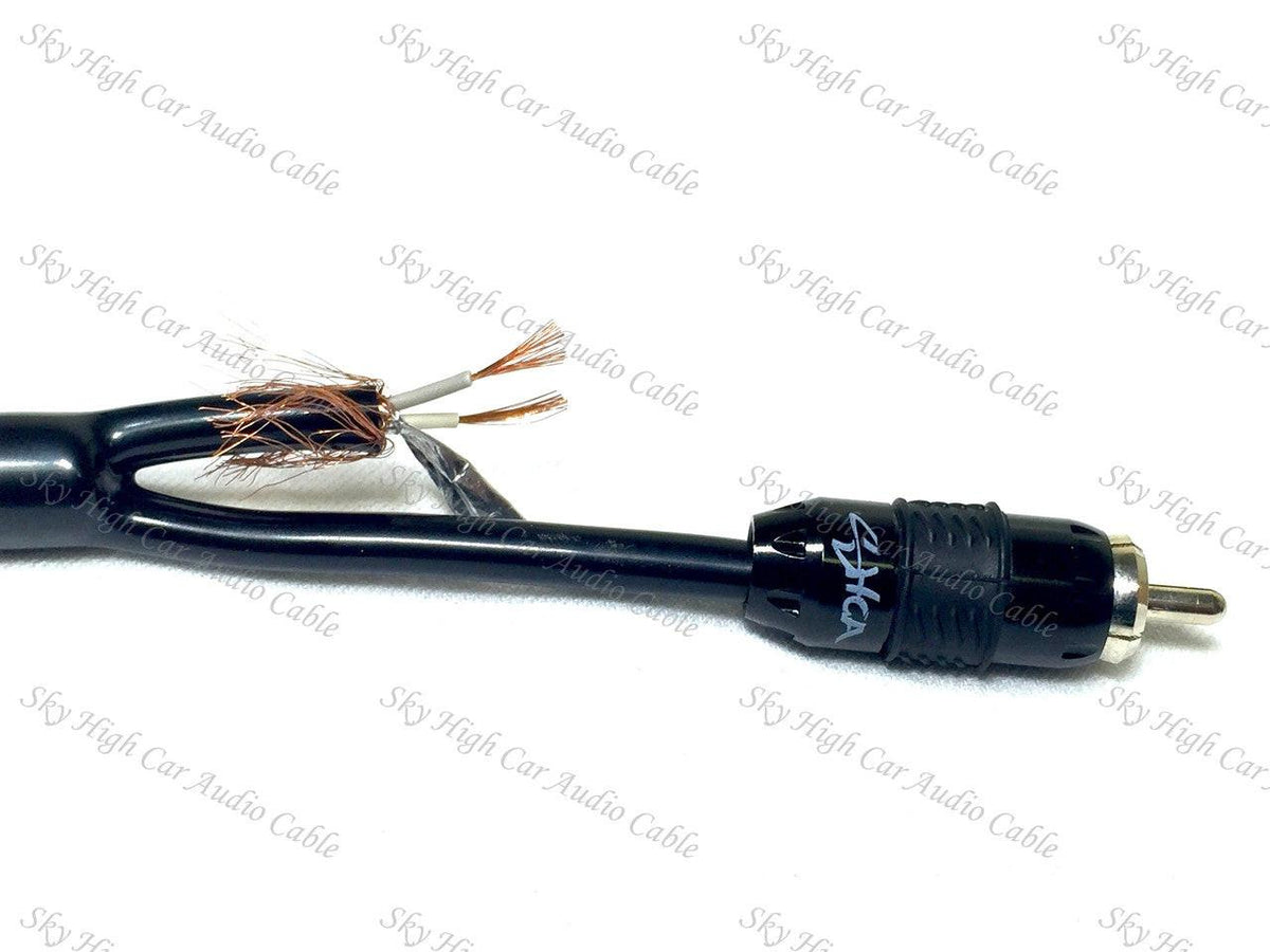 Sky High Car Audio Premium 2-Channel RCA Cables – 1.5ft to 20ft OFC - Sold by Audio Sellerz