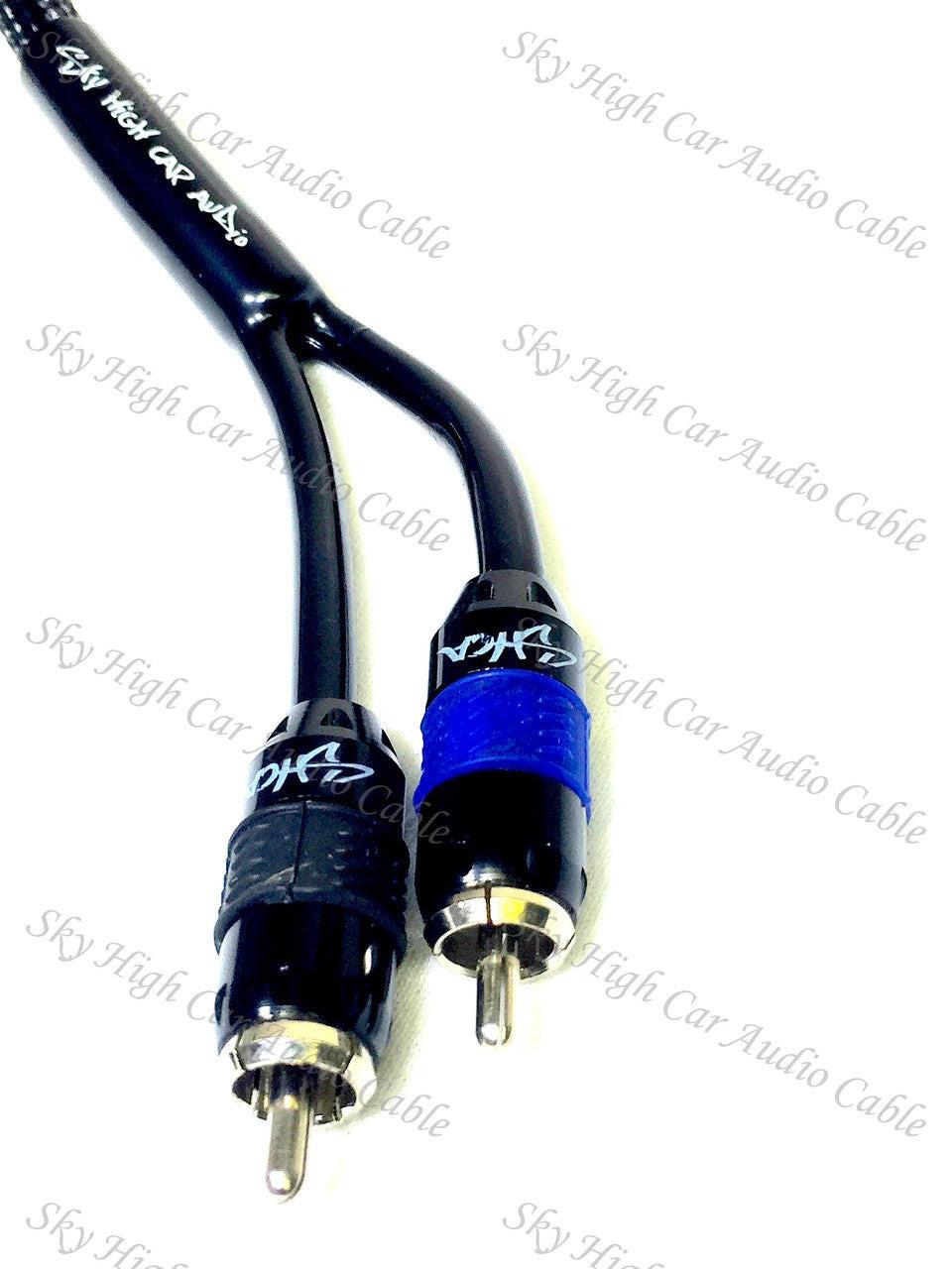 Sky High Car Audio Premium 2-Channel RCA Cables – 1.5ft to 20ft OFC - Sold by Audio Sellerz
