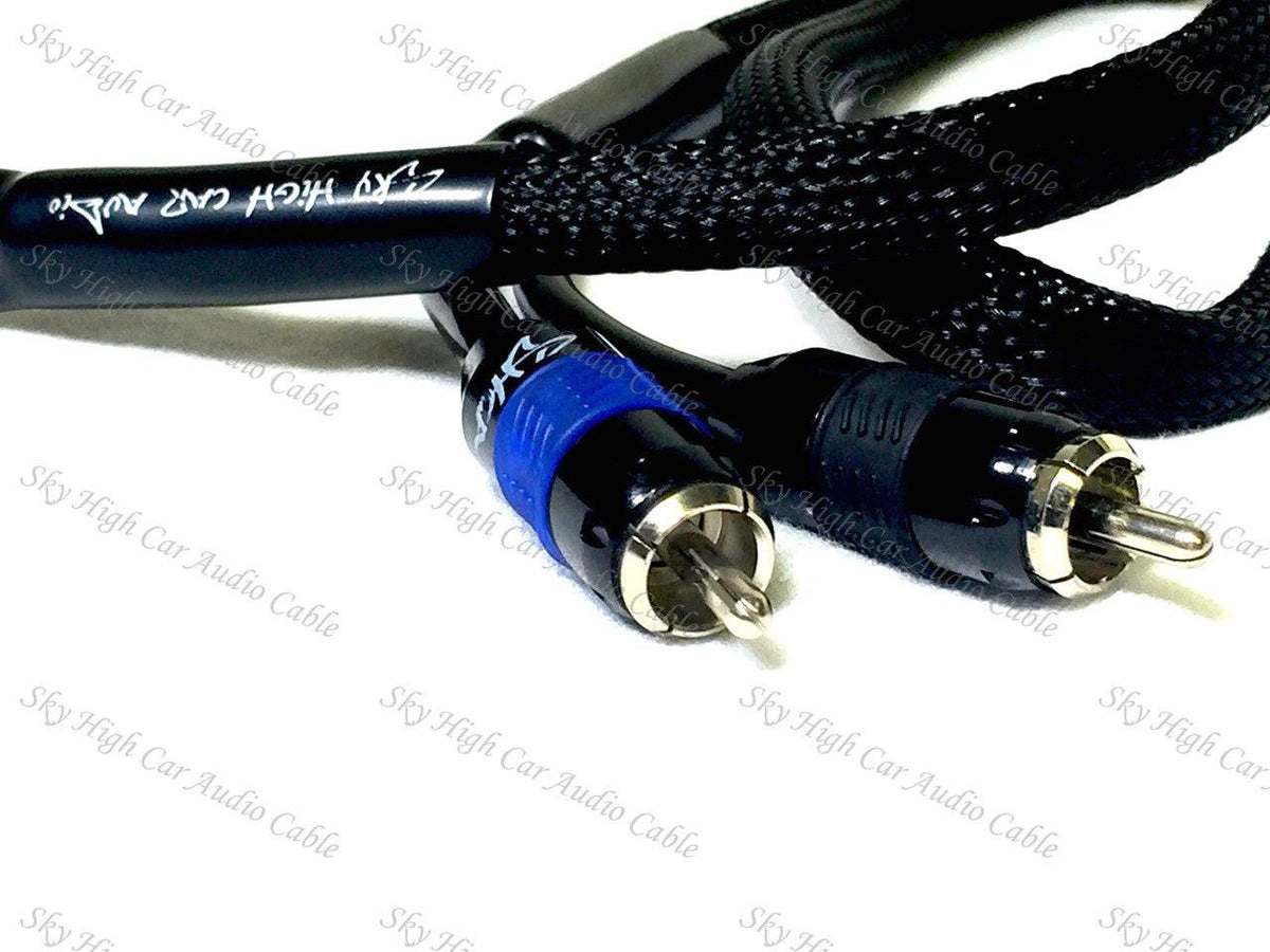 Sky High Car Audio Premium 2-Channel RCA Cables – 1.5ft to 20ft OFC - Sold by Audio Sellerz